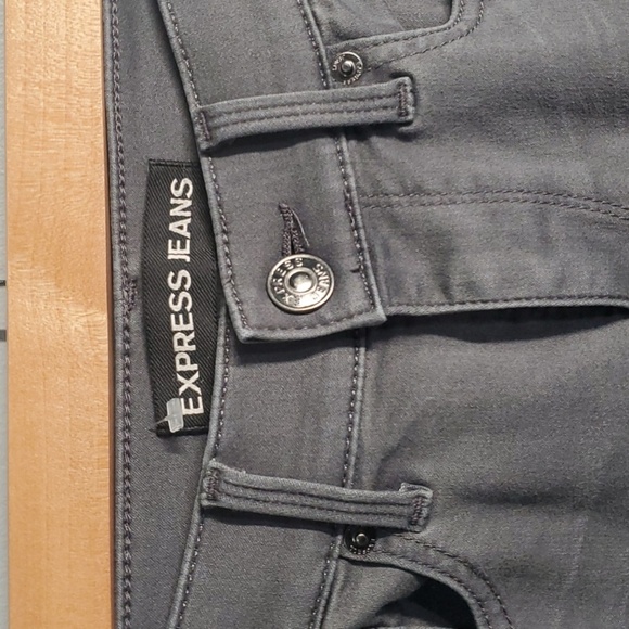 Express jeans women's size 2 grey extreme stretch legging mid rise mid-r… - Picture 2 of 10